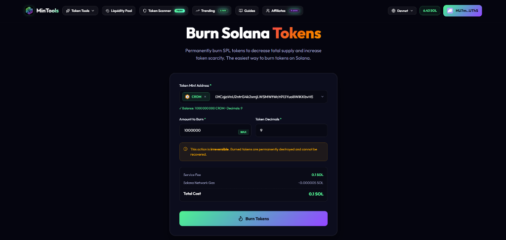 Select Your Token and Check Balance